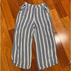 Hollister blue/white striped pant S